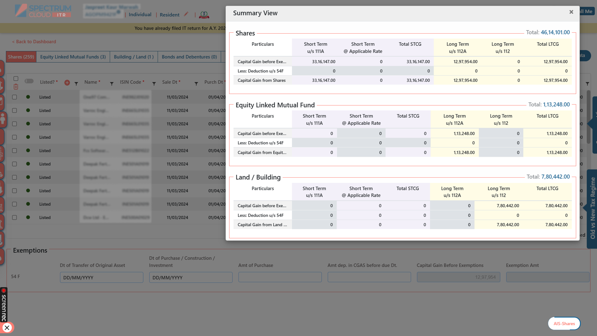 Auto-Classify Capital Gains