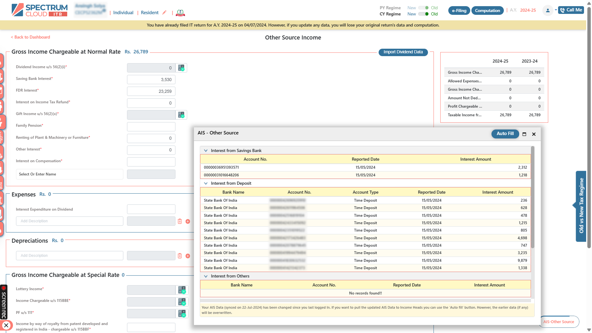 One-Click AIS & 26AS